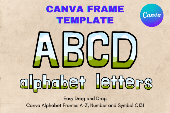 Canva Letters Frame Alphabet Template131: Your Sublimation Design Solution
