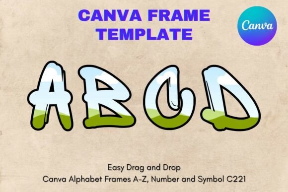 Canva Letters Frame Alphabet Template221: Your Key to Custom Sublimation