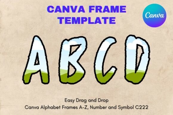 Canva Letters Frame Alphabet Template222: Your Key to Custom Sublimation
