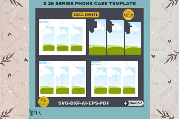 Create Custom Samsung S25 Cases with Template 288