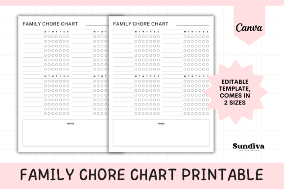 Family Chore Chart Canva Template 1: A Designer's Take
