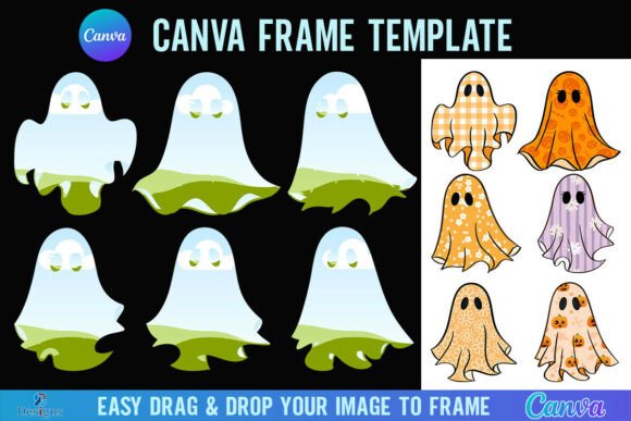 Halloween Ghost Canva Frame: Your Cute Boo Design Tool
