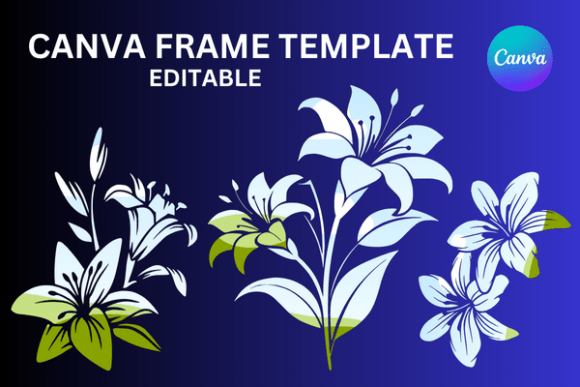 Stunning Lily Flowers Canva Frame Template for Creators