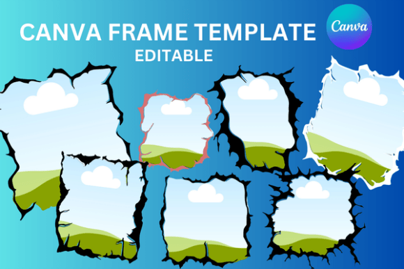 Torn Paper Canva Frame Splash Border: A Textured Design Asset