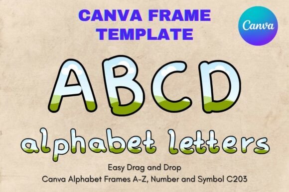 Unlocking Creative Typography with Canva Letters Frame Alphabet Template203